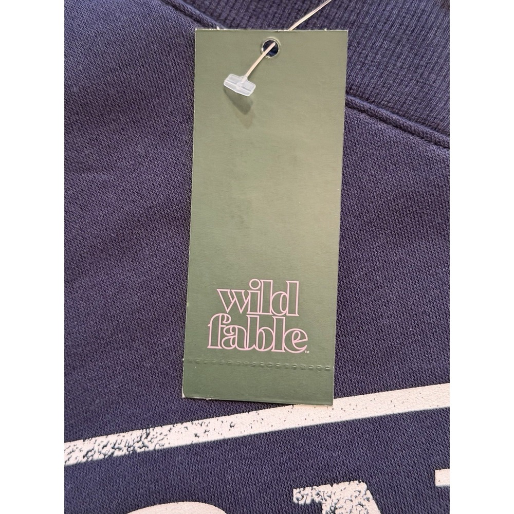 Wild Fable Women's Oversized Pullover Sweatshirt Navy Blue Sz L NWT - Picture 9 of 9